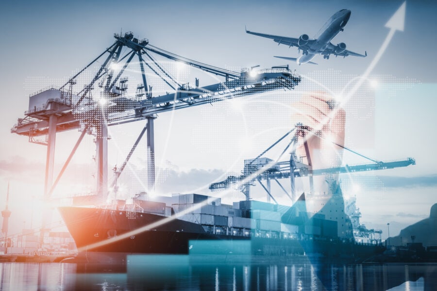 Container Shipping Terminal Loading Dock